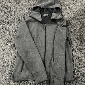 Helly Hansen Charcoal Full-Zip Hoodie Size Large